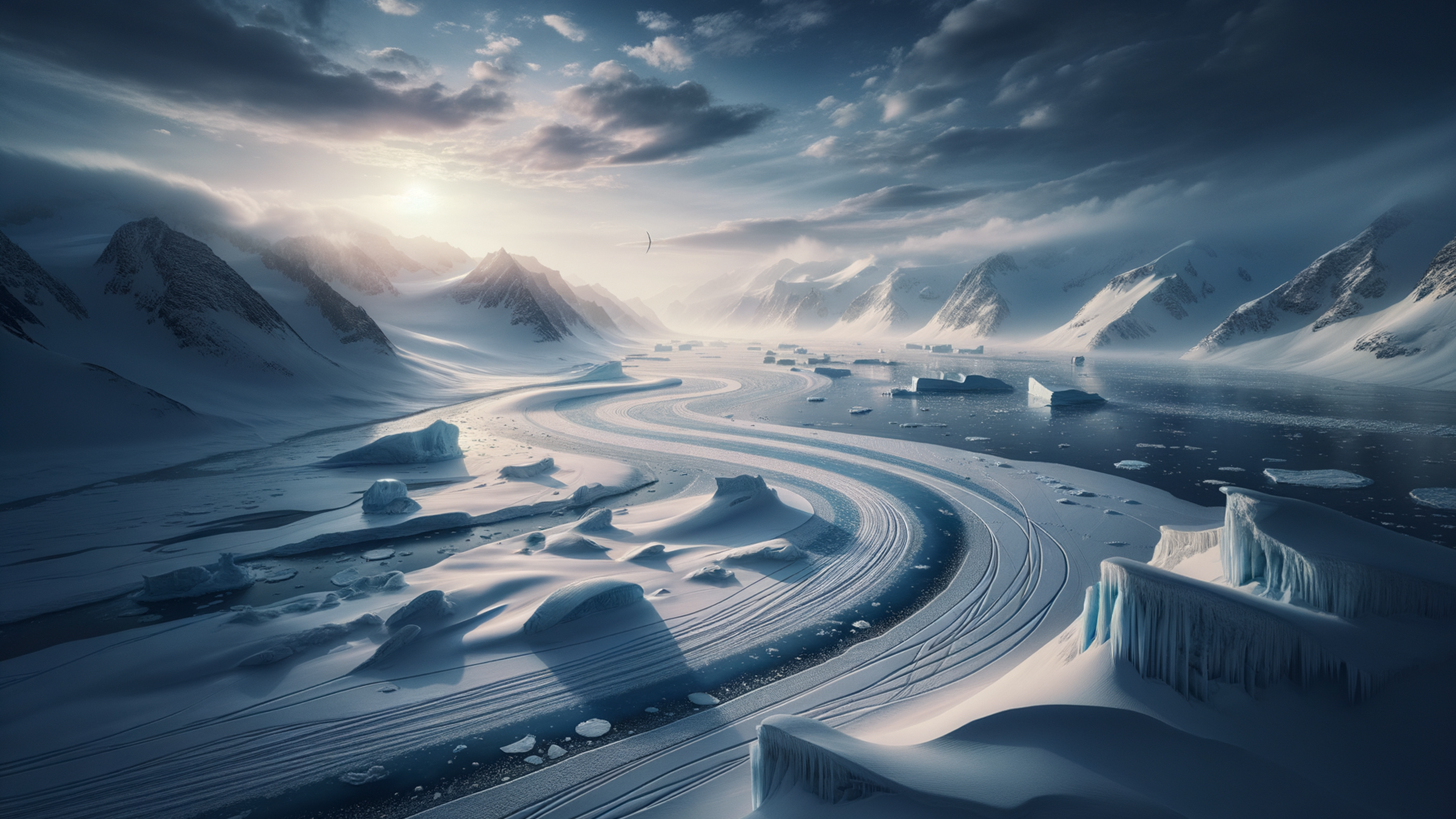 The "Arctic Monkeys Aesthetic Wallpaper" unfolds like an atmospheric reverie, painting a canvas of swirling arctic blues and icy whites that evoke the ethereal embrace of a polar night. This abstract masterpiece features muted silhouettes of agile monkeys, their fluid forms blending seamlessly into the wintery panorama. Delicate whispers of auroras dance above, lending the scene a luminescent glow that captivates the eye and soothes the soul. Perfect for bringing a moody aesthetic to your PC or Mac lock screen, this visual symphony transforms technology into art. Its nuanced sophistication is ideal for your desktop background, whispering elegance into your daily digital interactions. This premium wallpaper creates a serene yet invigorating backdrop for those who appreciate minimalistic elegance, satisfying the desire for a desktop interface that is both calming and profoundly inspiring. It's a sanctuary for dreamers and visionaries, an abstract landscape where nature and imagination converge.