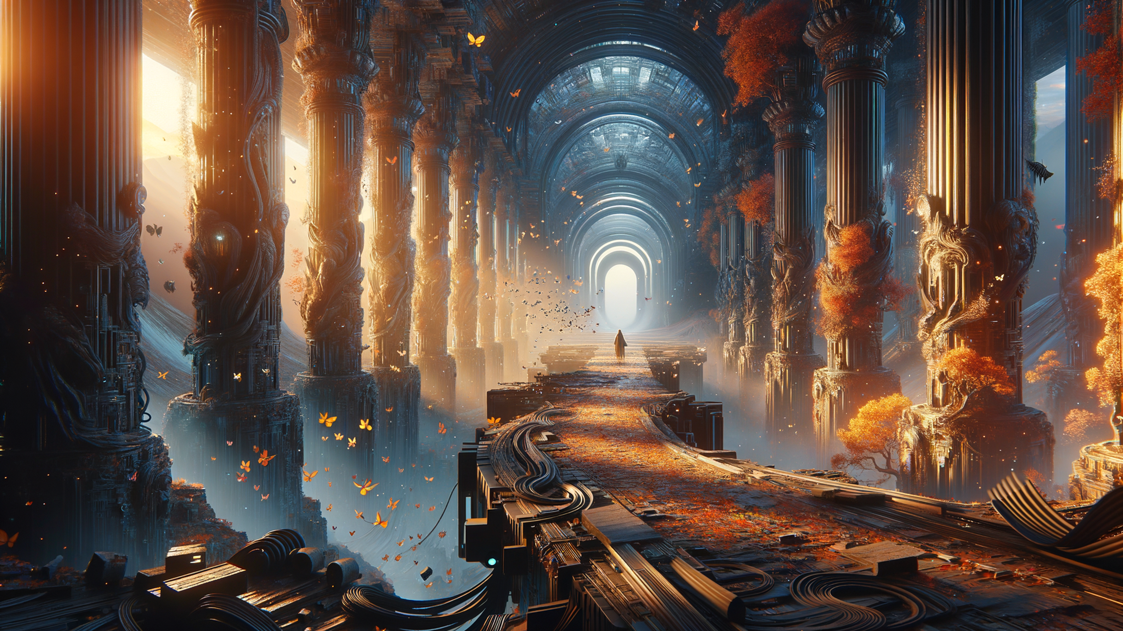 The "3D Fall Wallpaper" envelops the senses in an exquisite tapestry of autumnal wonder, where every pixel blooms with the rich, earthy hues of a season in full crescendo. Droplets of sunlit gold cascade through the crisp air, setting aflame the mosaic canopy of crimson and amber leaves that ripple with surreal depth and dimension. Dappled sunlight filters through the branches, casting intricate shadows that dance upon the forest floor, evoking the quiet enchantment of a woodland whisper. This wallpaper infuses a refined and tranquil aesthetic into your mobile device, transforming your iPhone or Android into a gateway to nature's opulent artistry. Ideal for those seeking to immerse themselves in the season's moody, organic charm, it is perfect for bringing a touch of atmospheric elegance to your lock or home screen. Embrace the quiet splendor of fall with each glance—an indulgence in nature's own palette of elegance.