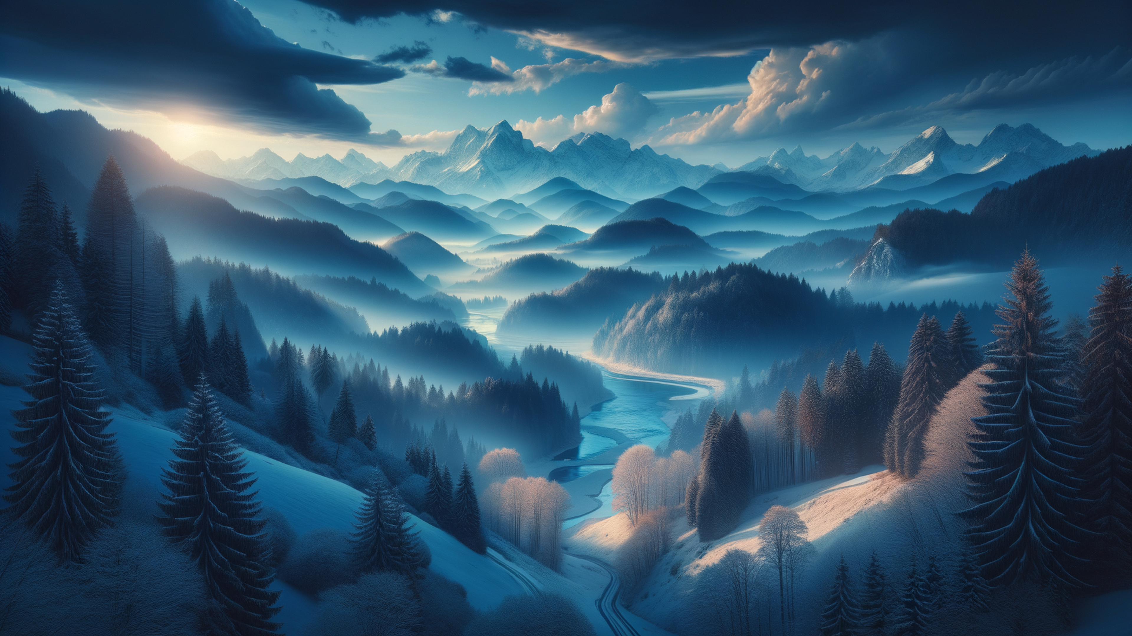 The "Blue Mountain Wallpaper" unfurls a tranquil vista where ethereal peaks emerge like ancient sentinels from a cerulean sea of mist, the azure mountains stretching endlessly into a horizon washed in the hushed tones of dawn. This visual symphony, a serenade to nature’s austere beauty, imbues any space with an atmosphere both enigmatic and serene. Ideal for evoking a moody aesthetic on your iPhone lock screen, each gradient of blue mirrors the quiet majesty of a mountain shrouded in clouds, a perfect embrace for moments of introspection. On a desktop or PC, it transforms a workspace into a realm of contemplation and creativity, while on a Mac, its elegant composition complements the sleek sophistication inherent in your device. Crafted for those who seek solace in the grandeur of nature, this wallpaper envelops its beholder in the gentle embrace of blue, where the spirit of the mountain whispers its timeless secrets.