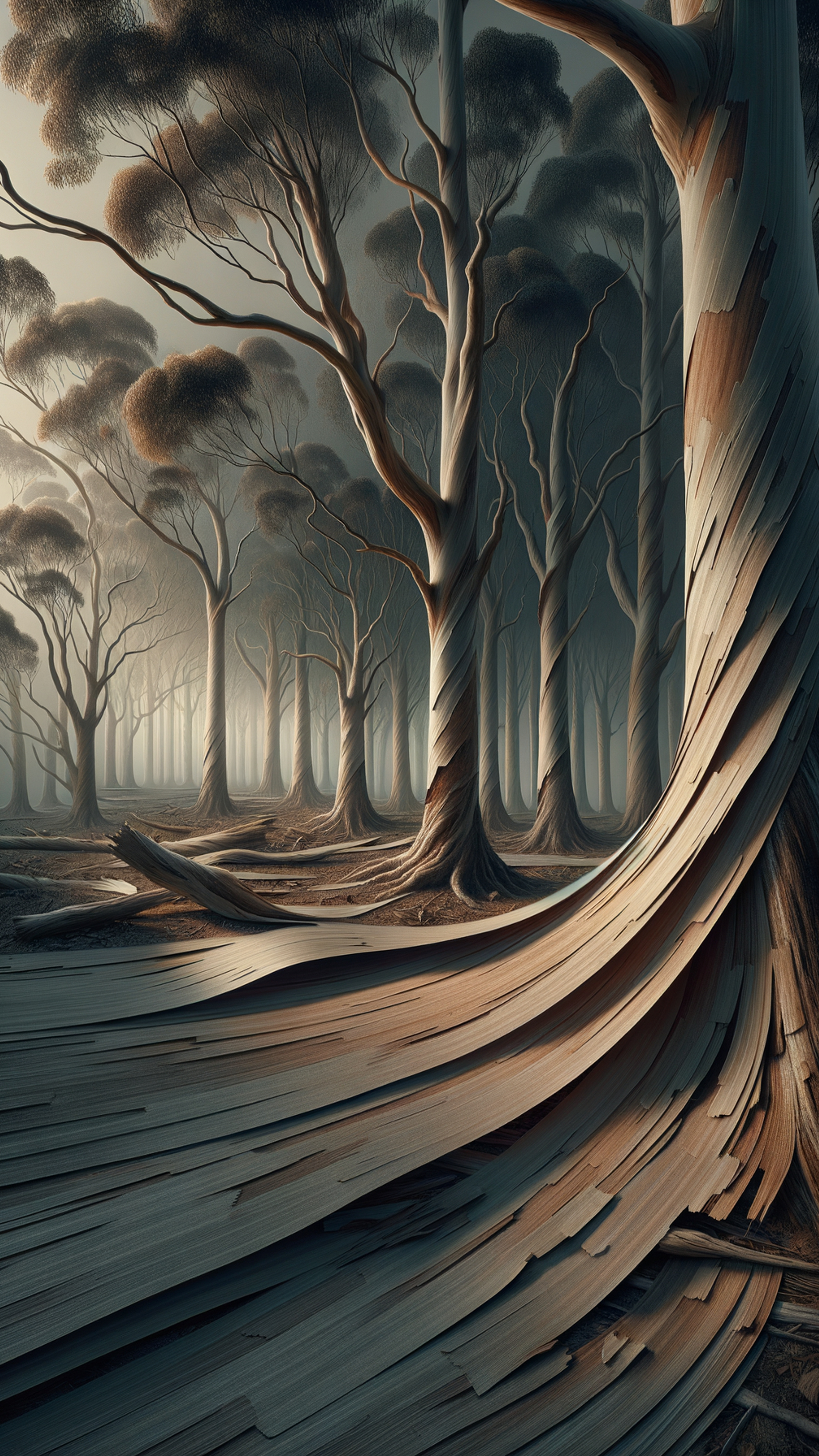 The "Eucalyptus Peel And Stick Wallpaper" unfurls a gentle whisper of nature's elegance, as delicate tendrils of muted green eucalyptus leaves trace down an endless tapestry of serene beauty. Each slender branch, intricately detailed, creates a harmonious dance, gracefully swaying against a backdrop that captures the essence of a tranquil forest whispering in the morning mist. Perfect for bringing a moody aesthetic to your mobile or desktop background, this wallpaper serves as an ethereal touchstone, transforming any digital space into a sanctuary of calm. Enhance your iPhone lock screen or bring sophistication to your Android's home screen with this lush tableau, ever-ready to evoke a sense of peace with every glance. The eucalyptus motif, tastefully understated yet profoundly atmospheric, invites you to lose yourself within its soothing embrace, offering a premium aesthetic that caters to lovers of nature's refined grace.