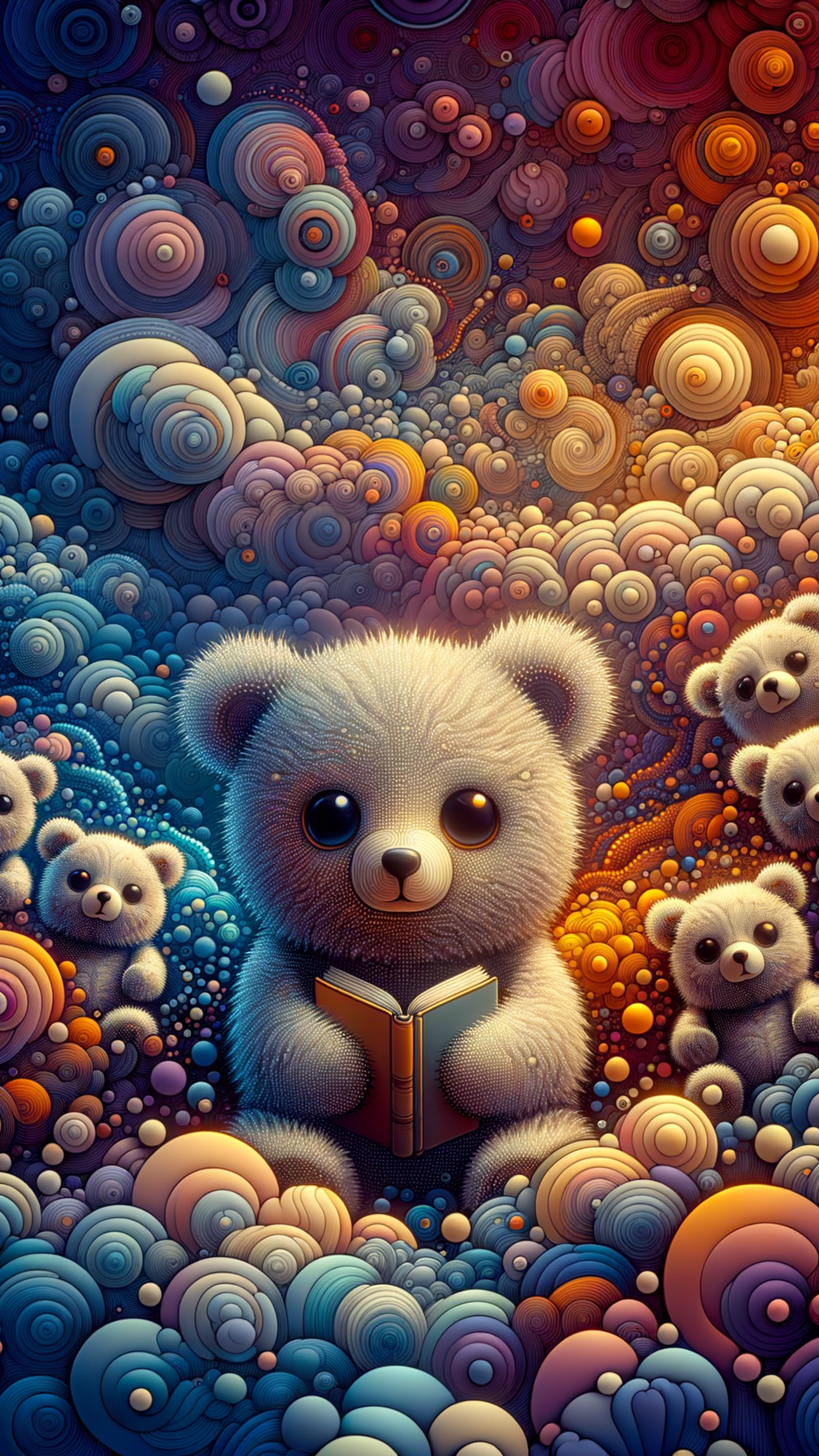 In the luxurious tapestry of the Carebear Wallpaper, a whimsical world unfurls where abstract artistry meets the nostalgic embrace of childhood. Soft pastels dance upon the canvas, each hue a delicate whisper of pink, blue, and lavender, intertwining like dreams spun in the ether. The Carebears, cherubic sentinels of joy, frolic under a celestial sky dotted with stars that twinkle with ethereal delight. These vibrant creatures, plush and vivid, infuse a sense of wonder and warmth, crafting an atmospheric narrative that envelops the senses. Perfect for imbuing your mobile with a gentle yet sophisticated aura, this wallpaper transforms any iPhone or Android lock screen into a sanctuary of serenity. Ideal as a desktop background, it inspires creativity with its enchanting aesthetic, enchanting the viewer into a realm where beauty and nostalgia harmonize in exquisite balance. This premium design is a beacon for those who cherish the interplay of artistry and memory.