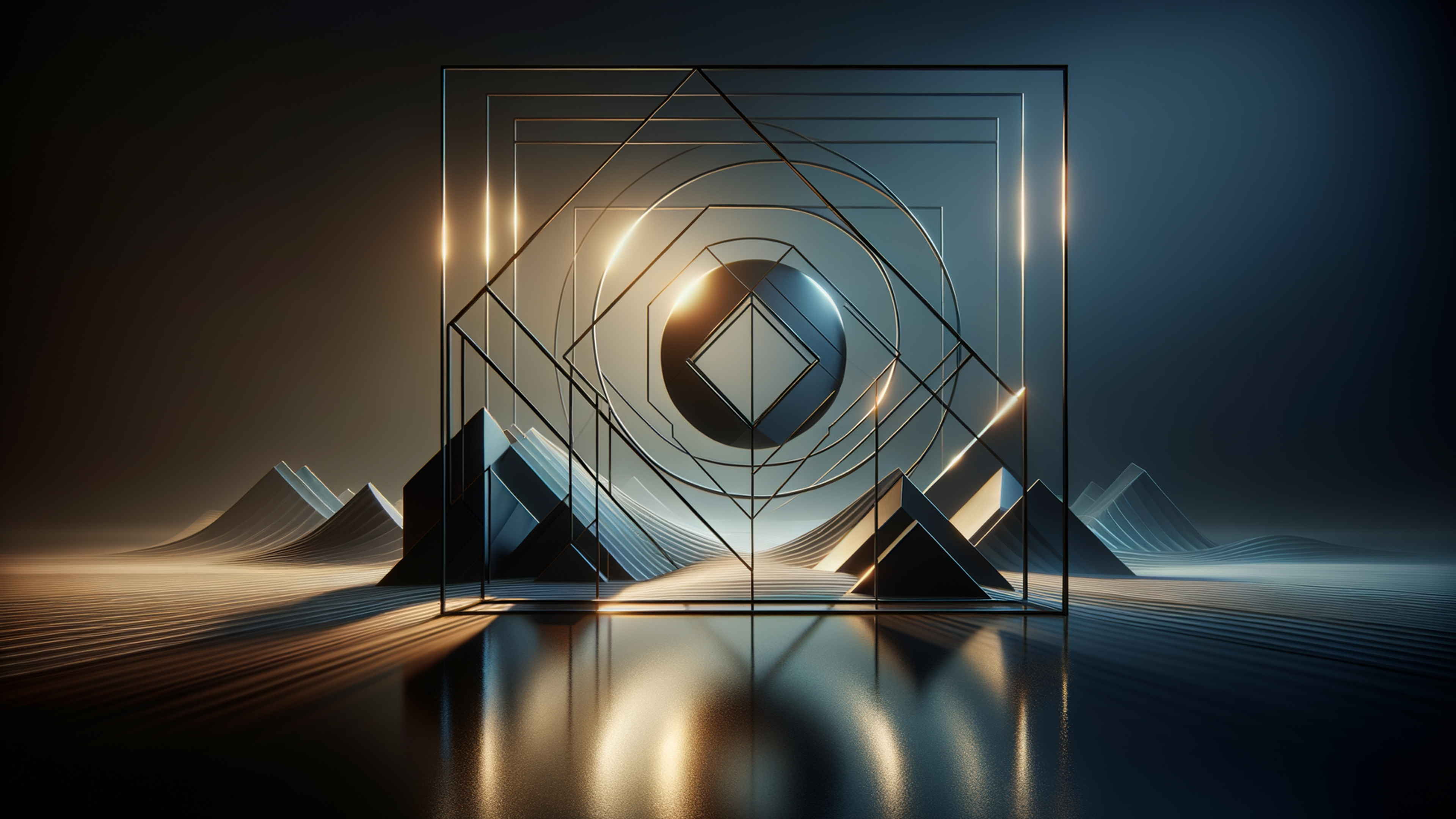 Amidst a vast expanse of digital possibility, the "Minimalist Geometric Wallpaper" emerges as an exquisite canvas, where precision melds with tranquility. This visual masterpiece evokes the serenity of Scandinavian design, a symphony of interlocking shapes and soothing hues that whisper the elegance of geometry distilled to its purest form. Bold lines intersect with delicate diagonals, crafting a dynamic tension that captivates and inspires. The artwork's subtle palette, composed of muted grays and soft whites, invites the gaze to linger, allowing space for contemplation and clarity. Perfectly tailored for an aesthete's desktop, whether PC or Mac, it transforms each glance at your screen into a moment of refined simplicity. This wallpaper conjures an atmosphere of calm rationality and is ideal for those who crave a minimalist aesthetic, enhancing both the professional and creative environments with its bespoke allure. Embrace this geometric elegance to elevate your digital sanctuary to new heights.